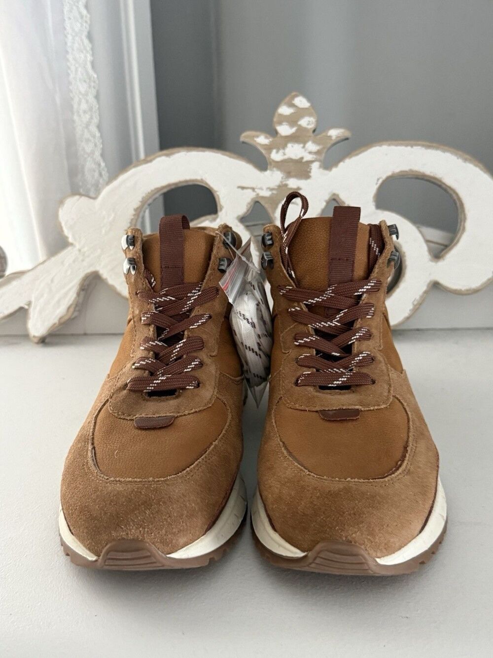 Madewell MWL Sneaker Boot Women 7.5 Brown Suede Leather NC295 Hiking Gorpcore